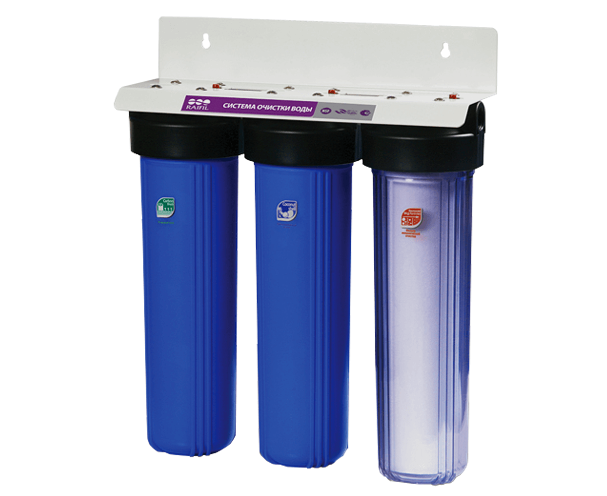 Очиститель воды фильтры. Проточный фильтр RAIFIL PU 908b3-bk1-s-g. Магистральный фильтр bb20 АКВАВИК 1". Фильтр трехступенчатый RAIFIL для воды.