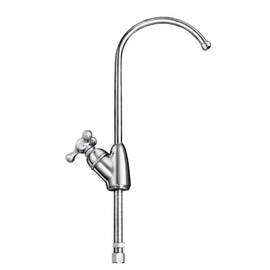 Кран чистой воды №8, цвет — серебро, с керамическим переключателем, вход - ¼"